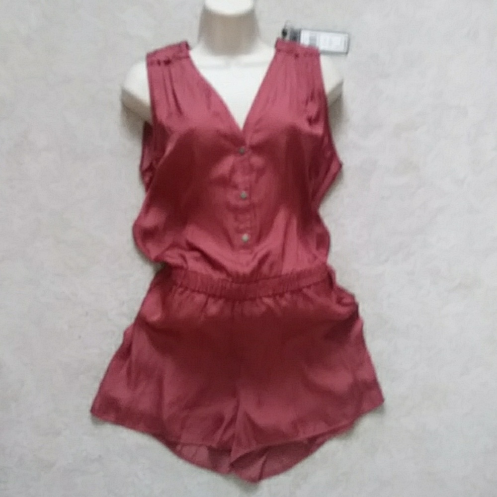 Bcbg nwt $198 xs mikah romper terracotta